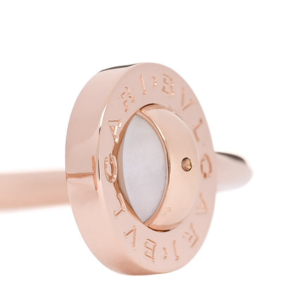 Bulgari 18K Rose Gold Mother of Pearl Carnelian BVLGARI BVLGARI Flip Cuff Bracelet M 3 of 5