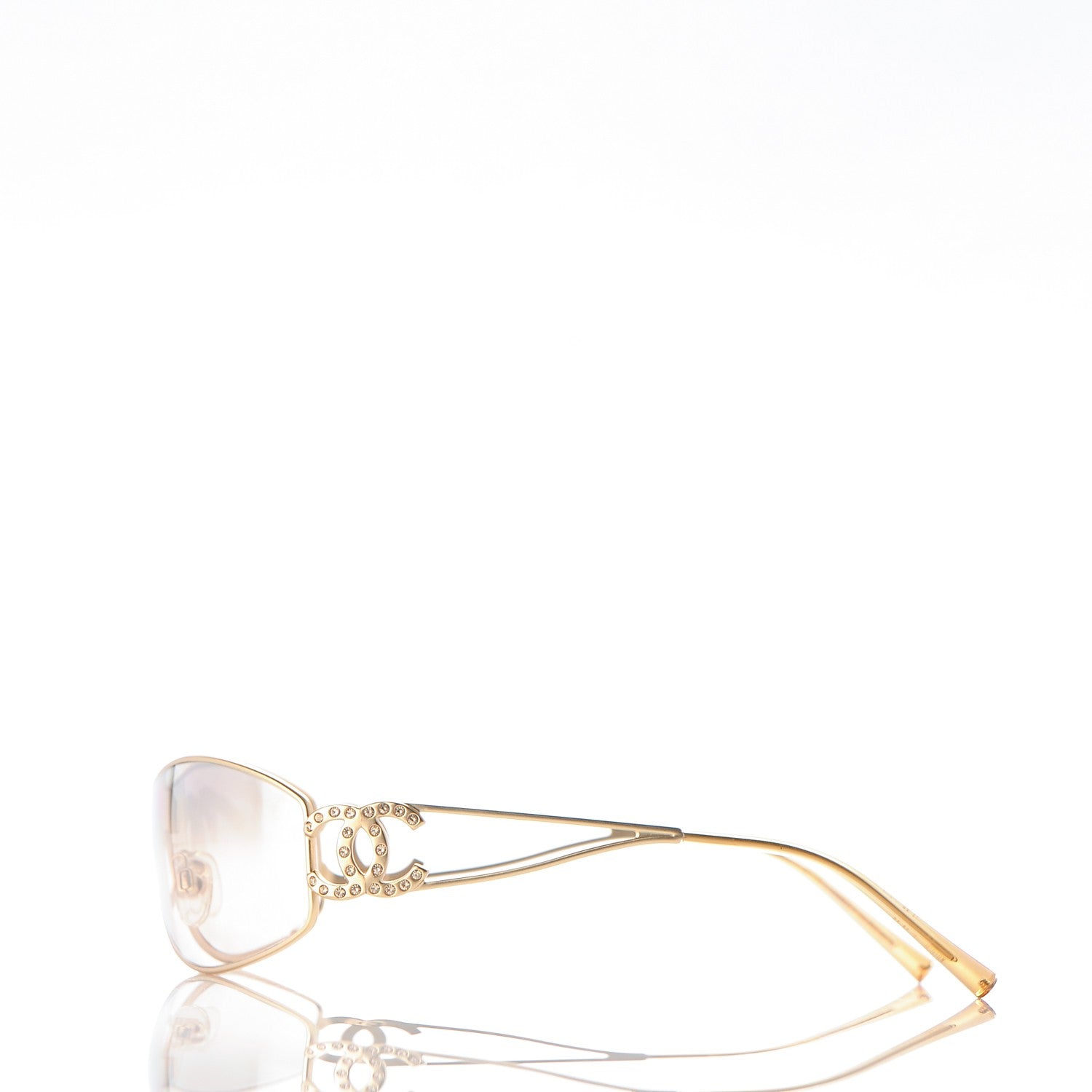 Chanel Crystal CC Logo Sunglasses 4073-B Gold 3 of 7