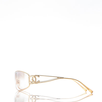 Chanel Crystal CC Logo Sunglasses 4073-B Gold 3 of 7