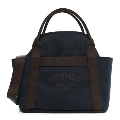 Hermes Canvas The Grooming Bag Bleu Navy Feu 3 of 15