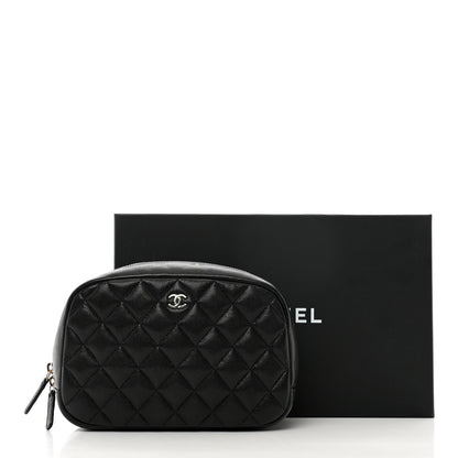 Chanel Caviar Quilted Medium Curvy Pouch Cosmetic Case Black 8 of 8