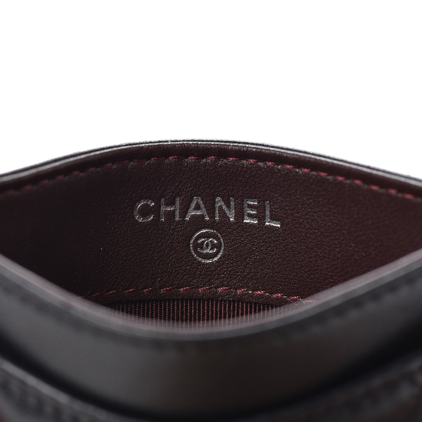 Lambskin Quilted Card Holder Black