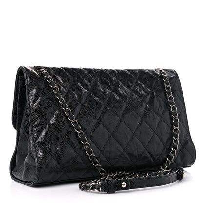 Chanel Crumpled Grained Calfskin Jumbo CC Crave Flap Black 3 of 15