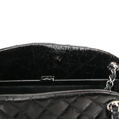 Chanel Glazed Calfskin Quilted Large Just Mademoiselle Bowling Bag Black 15 of 19