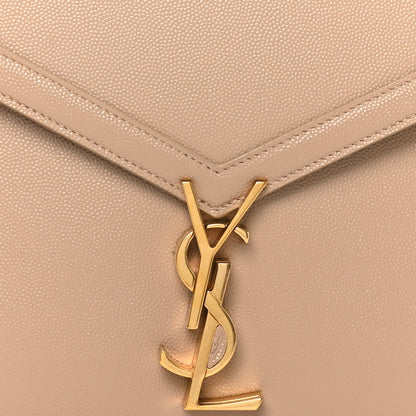 Saint Laurent Grain de Poudre Medium Classic Monogram Cassandra Top Handle Dark Beige 11 of 17