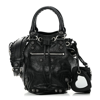 Balenciaga Agneau Arena Small Le Cagole Bucket Bag Black 1 of 11