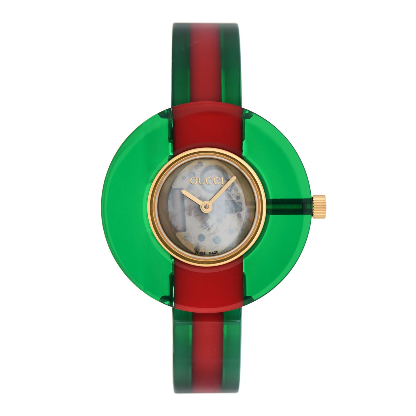 Stainless Steel Plexiglass Mother of Pearl 35mm Vintage Web Quartz Watch