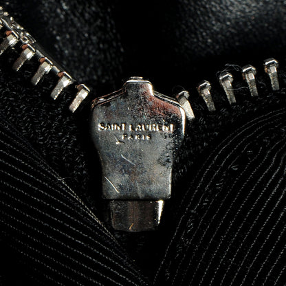 Saint Laurent Studded Matelasse Chevron Monogramme Shopper Tote Black 10 of 10