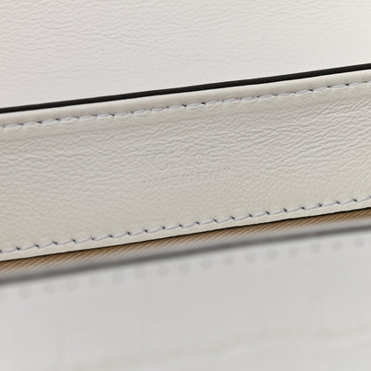 Chloe Calfskin Crocodile Embossed Small C Double Carry Brilliant White 7 of 12