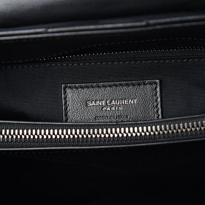 Saint Laurent Calfskin Studded Y Quilted Monogram Medium Loulou Chain Satchel Black 5 of 9