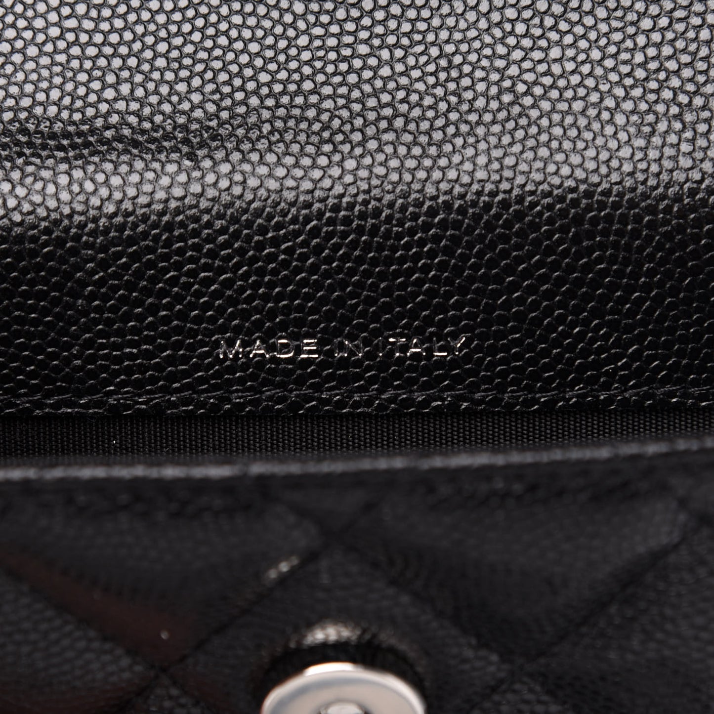 Caviar Quilted My Everything Belt Flap Card Holder Black