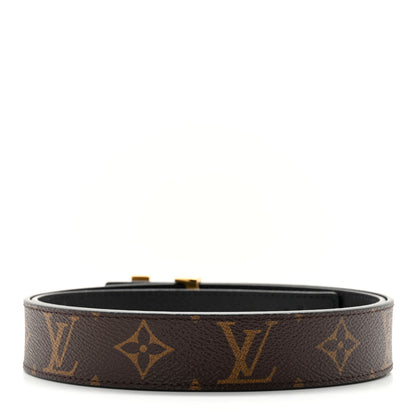 Louis Vuitton Calfskin Monogram 30mm LV Initiales Reversible Belt 85 34 Black 3 of 13
