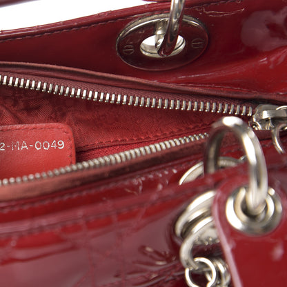 Christian Dior Patent Cannage Medium Lady Dior Red 7 of 12