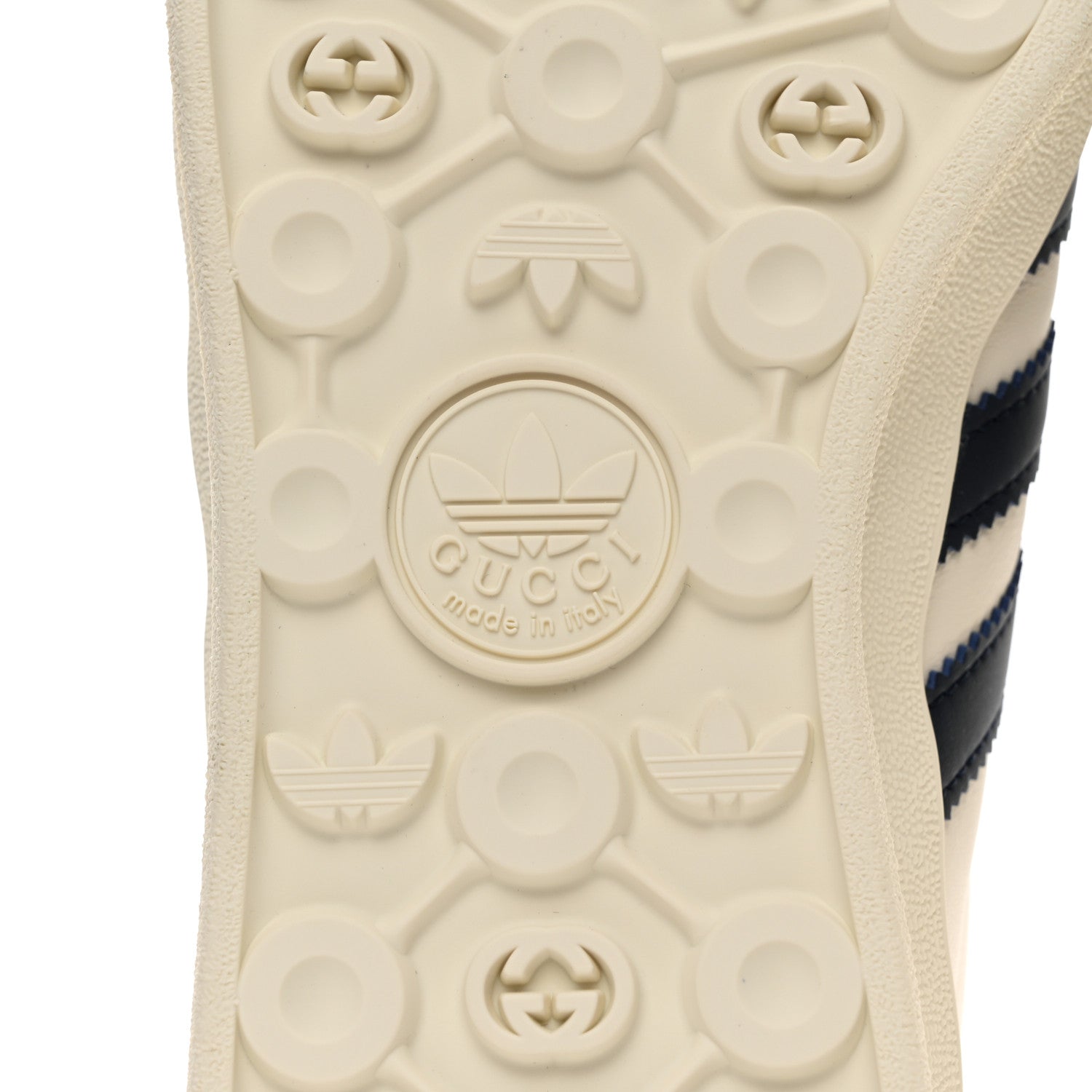 Gucci X ADIDAS Suede Madeira Demetra Womens Gazelle Sneakers 7 Mystic White Off White Blue Agata 6 of 8