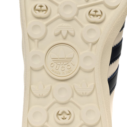Gucci X ADIDAS Suede Madeira Demetra Womens Gazelle Sneakers 7 Mystic White Off White Blue Agata 6 of 8