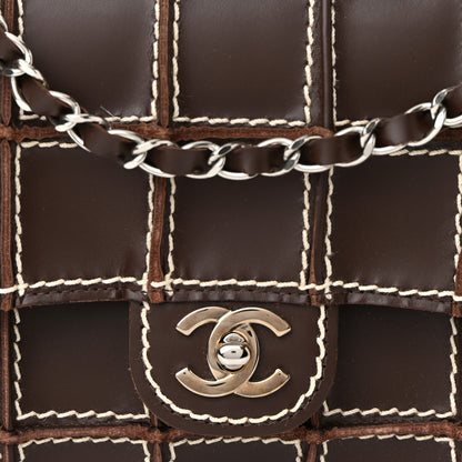 Chanel Lambskin Contrast Square Stitch Flap Brown 8 of 10