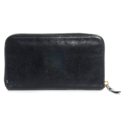 Prada Cinghiale Zip Around Wallet Navy 3 of 8