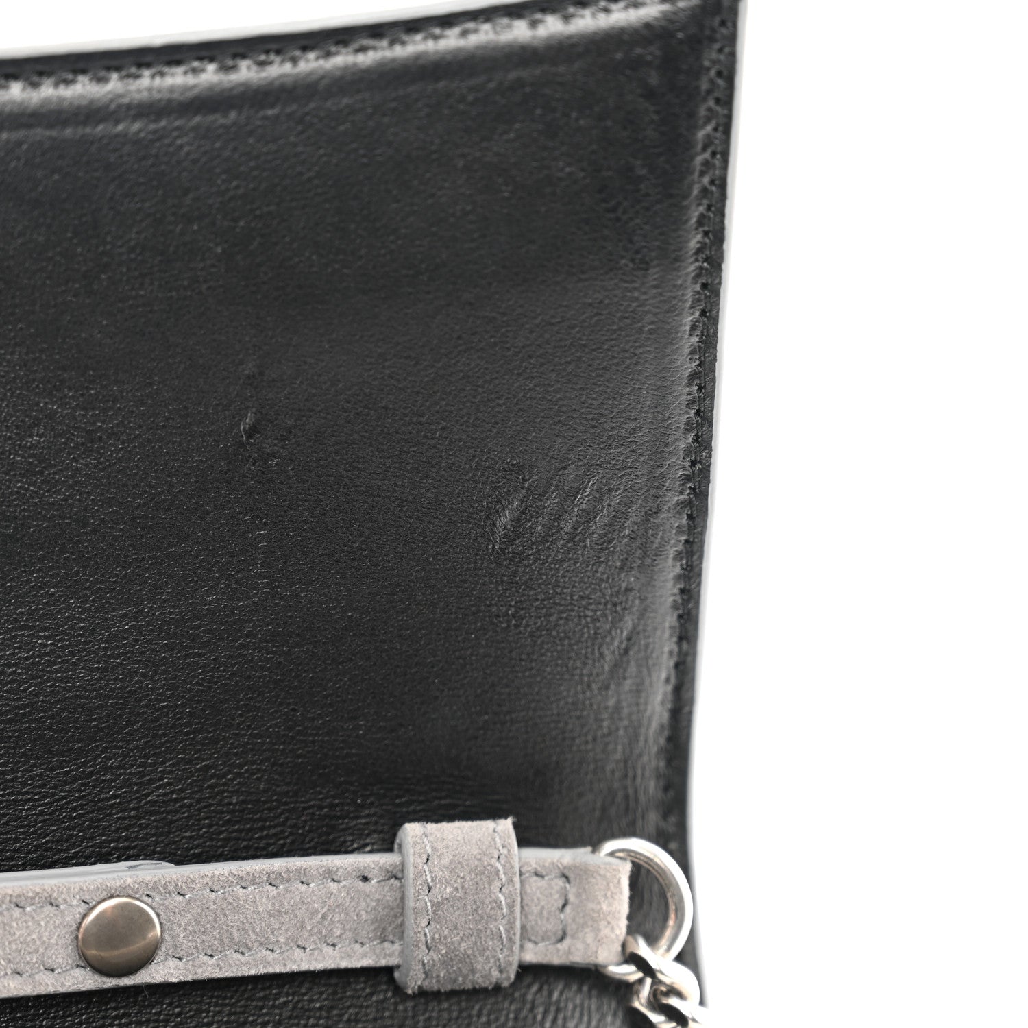 Balenciaga Strass Suede Hourglass Chain Bag Smoke Grey Crystal 10 of 10