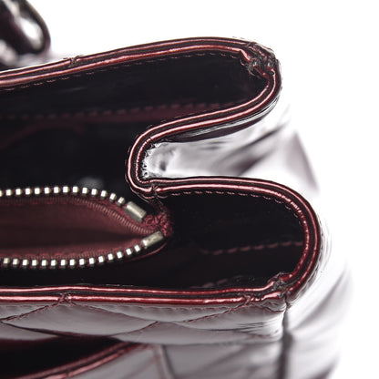 Chanel Patent Quilted Grand Shopping Tote GST Dark Bordeaux 15 of 16