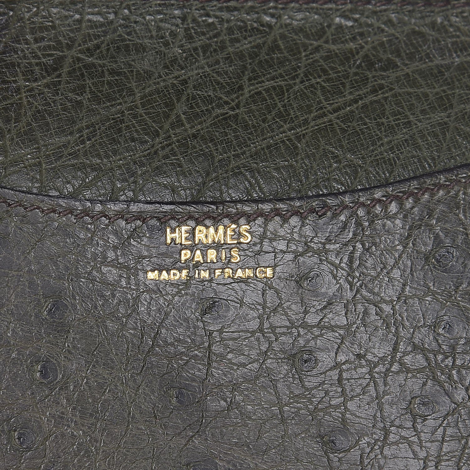 Hermes Ostrich Mini Vision Agenda Cover Vert Olive 6 of 8