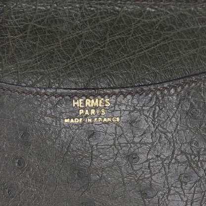 Hermes Ostrich Mini Vision Agenda Cover Vert Olive 6 of 8