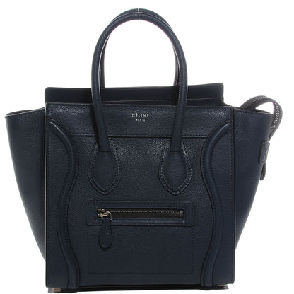 Celine Drummed Calfskin Micro Luggage Orage 1 of 8