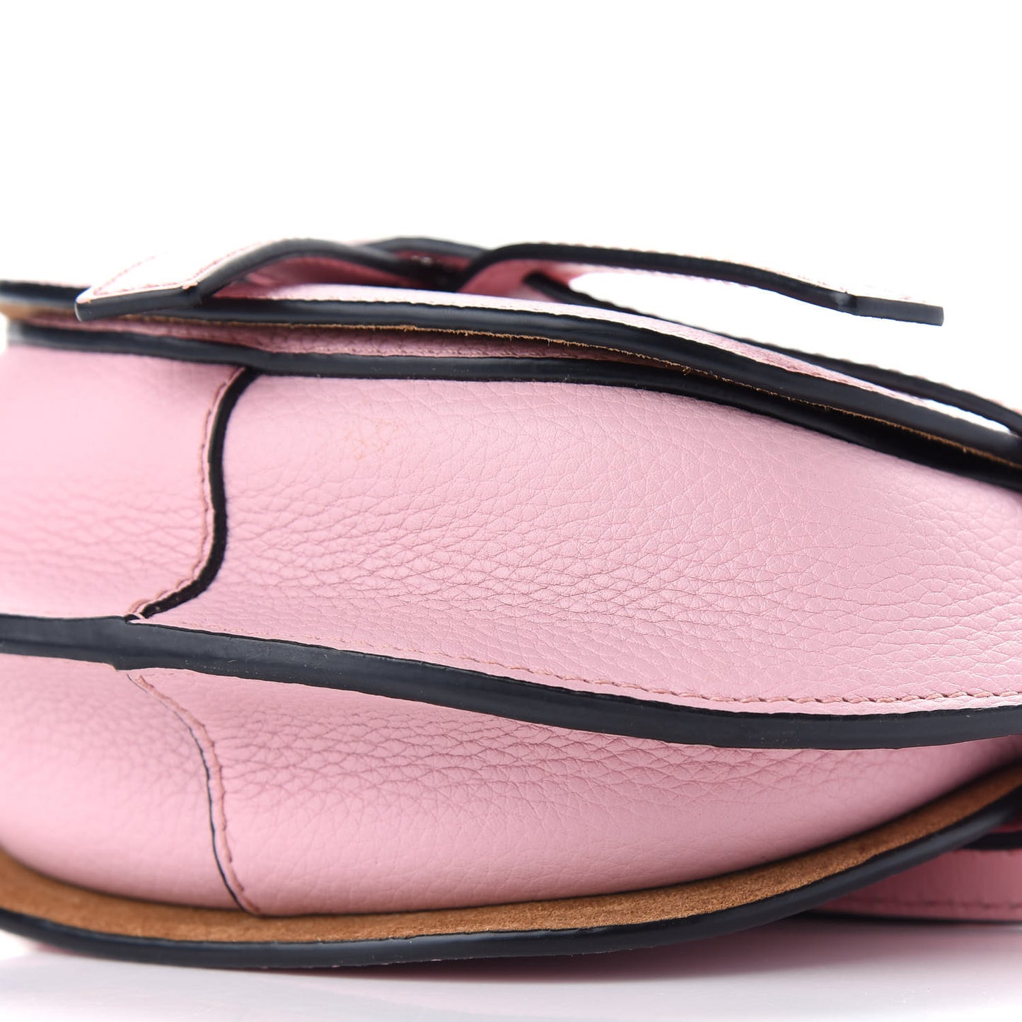 Grained Calfskin Mini Gate Crossbody Bag Pastel Pink