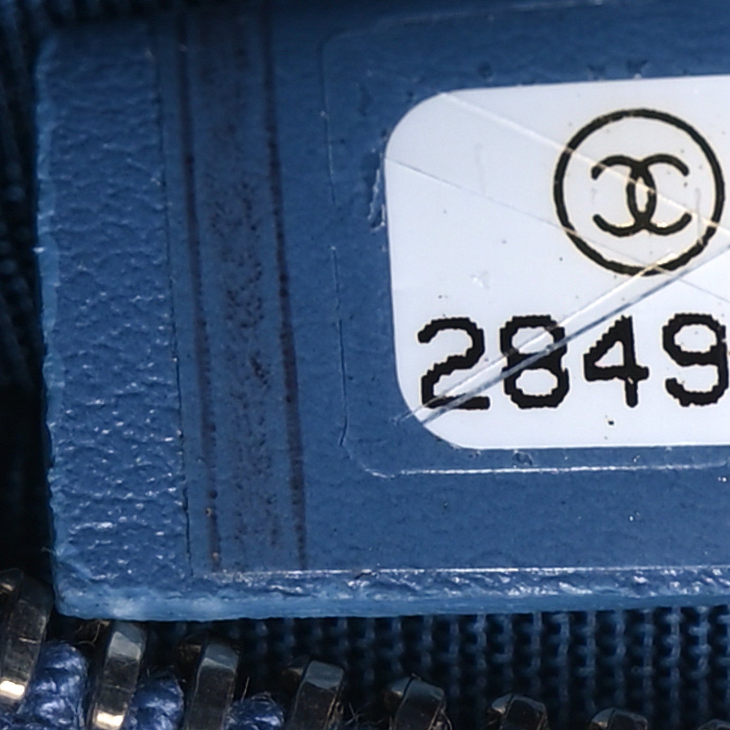 Chanel Denim Quilted Round Clutch With Chain Blue 7 of 10