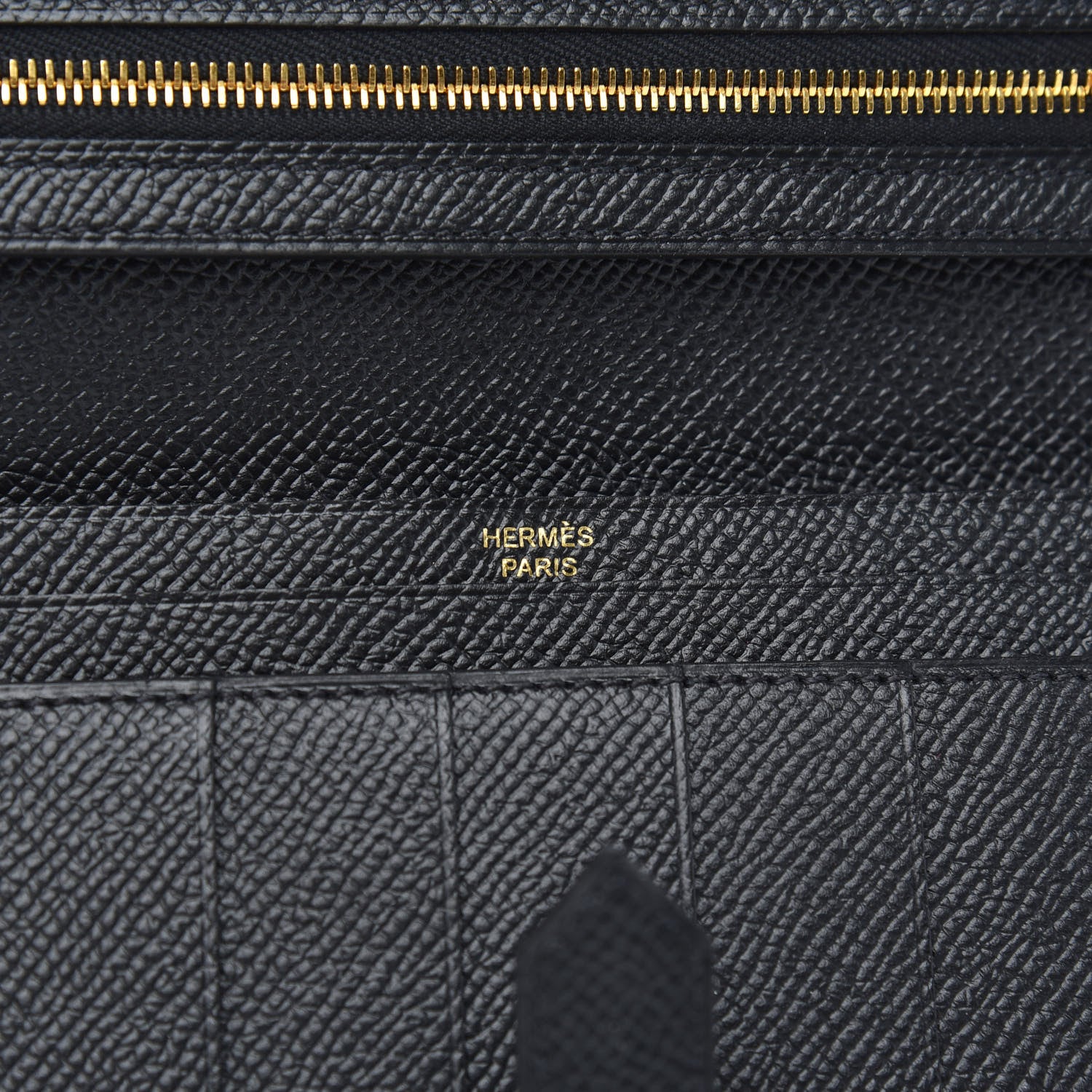 Hermes Epsom Bearn Gusset Wallet Black 6 of 9