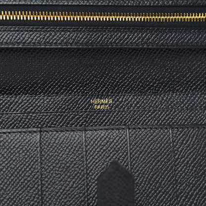 Hermes Epsom Bearn Gusset Wallet Black 6 of 9