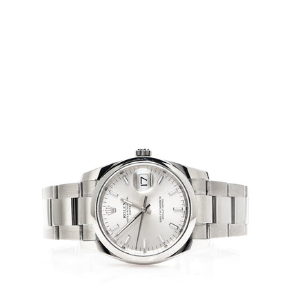 Rolex Stainless Steel 34mm Oyster Perpetual Date Watch Silver 115200 2 of 6