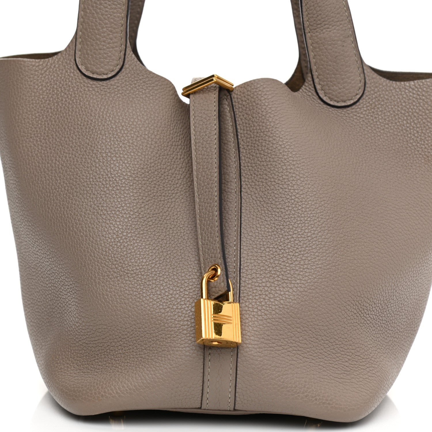 Hermes Taurillon Maurice Picotin Lock 18 PM Gris Asphalte 7 of 8