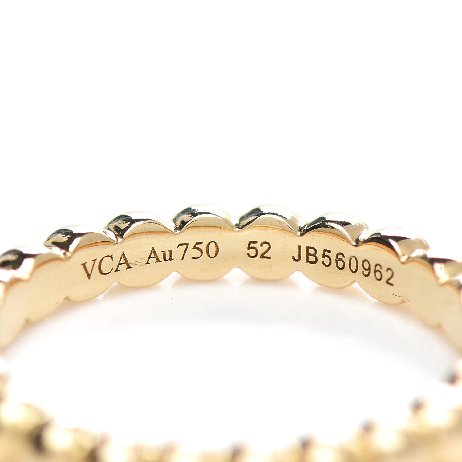 Van Cleef & Arpels 18K Yellow Gold Medium Perlee Ring 52 6 4 of 4