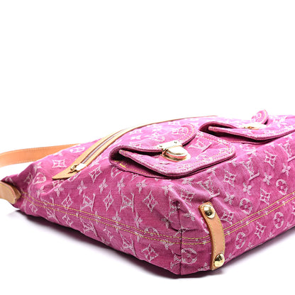 Louis Vuitton Denim Baggy GM Fuchsia 6 of 9