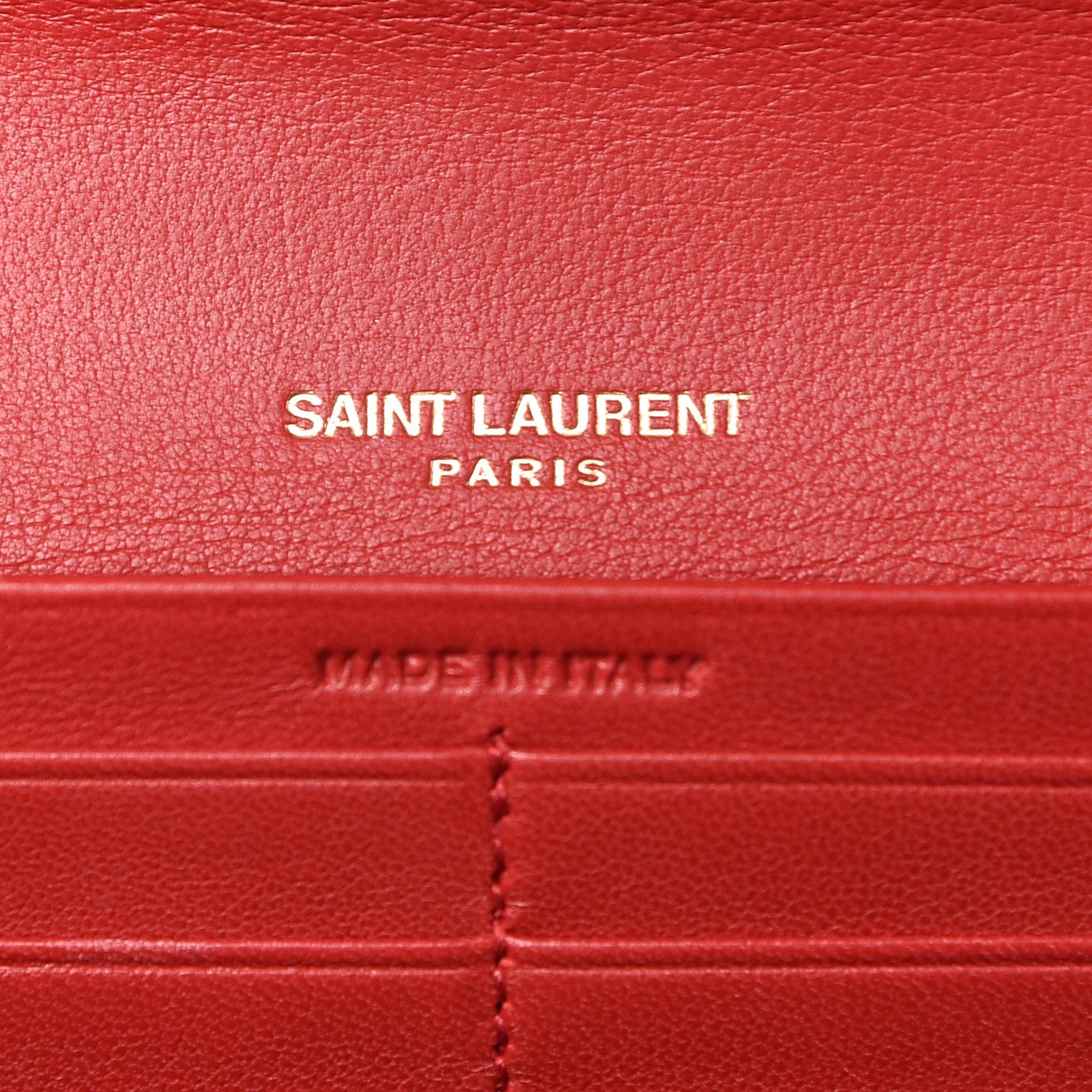 Saint Laurent Lambskin Matelasse Monogram Large Vicky Continental Wallet Rouge Eros 6 of 8