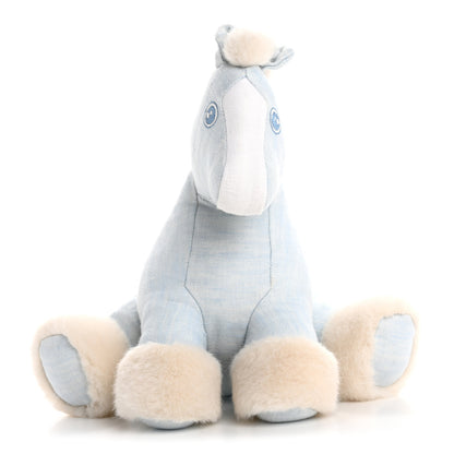 Hermes Linen Baby Hermy Plush Toy Bleu Glacier 1 of 7