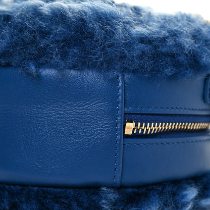 Chanel Shearling Sheepskin Chanel 19 Round Clutch With Chain Blue 10 of 10