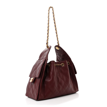 Chanel Caviar Quilted Small Chanel 25 Handbag Burgundy 3 of 10