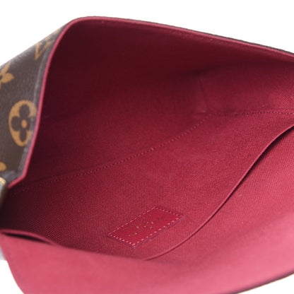 Louis Vuitton Monogram Pochette Felicie Chain Wallet Fuchsia 5 of 8