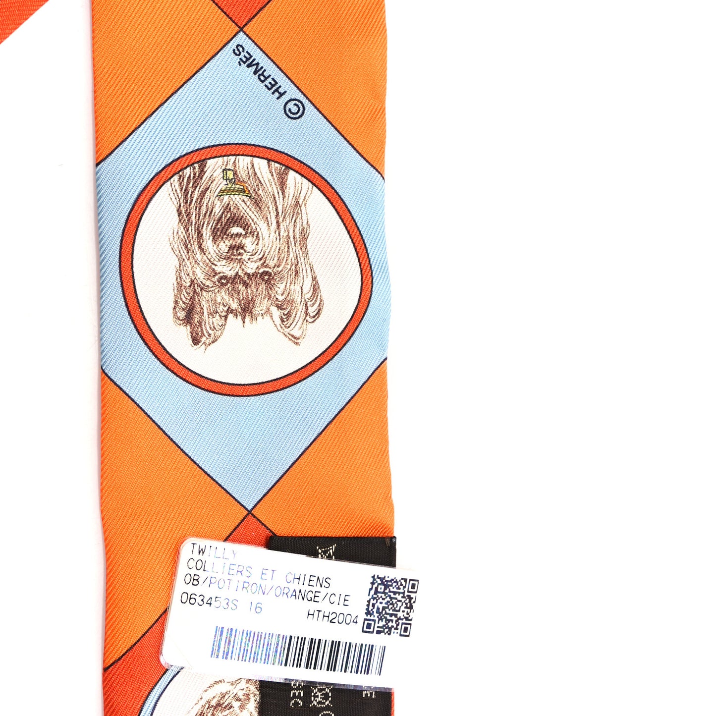 Silk Colliers et Chiens Twilly Potiron Orange Ciel