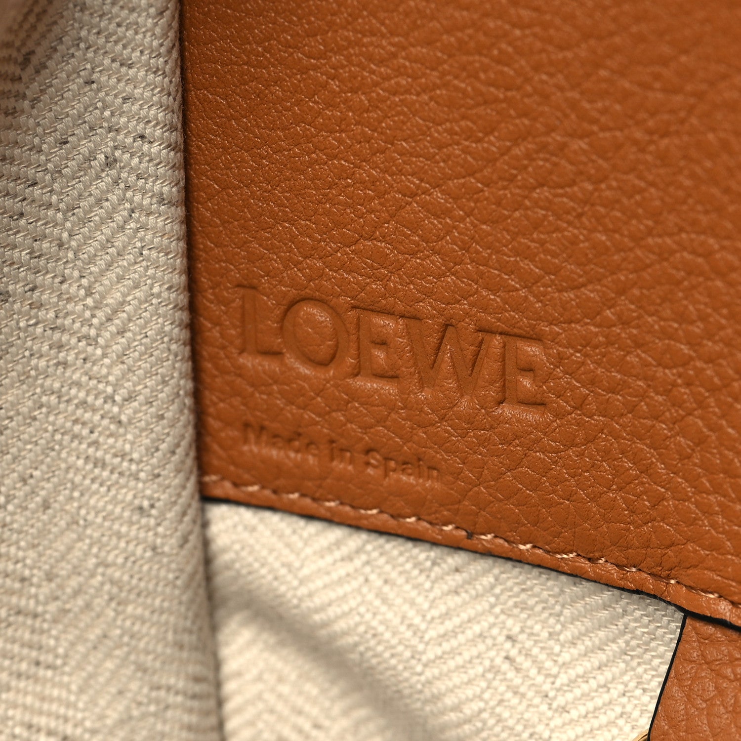 Loewe Grained Calfskin Small Hammock Shoulder Bag Tan 6 of 6