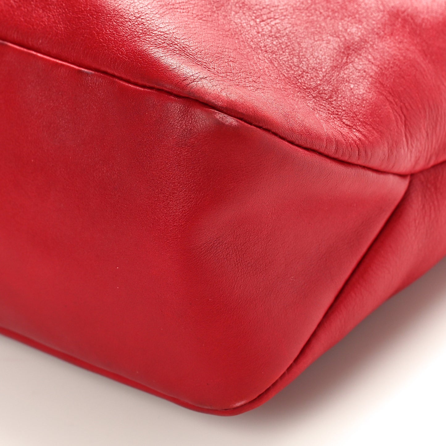 Calfskin Medium Horsebit Chain Hobo Red