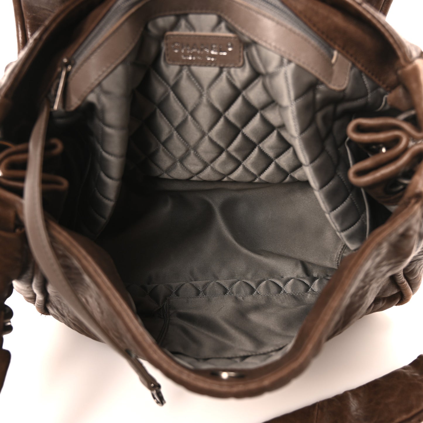 Distressed Lambskin Le Marais Ligne Messenger Flap Brown
