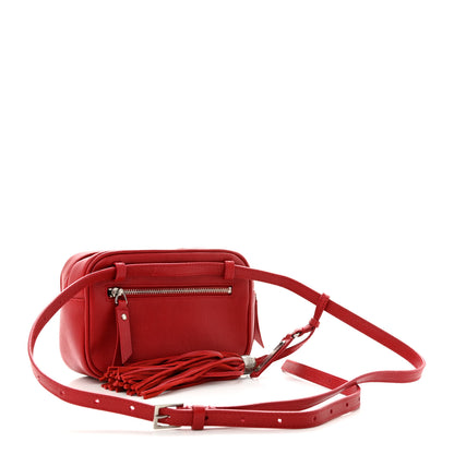 Saint Laurent Lambskin Monogram Lou Belt Bag Red 3 of 12