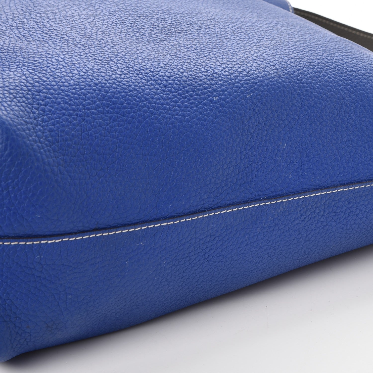 Hermes Taurillon Clemence Double Sens 36 Reversible Tote Graphite Bleu Electrique 21 of 24