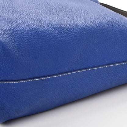 Hermes Taurillon Clemence Double Sens 36 Reversible Tote Graphite Bleu Electrique 21 of 24