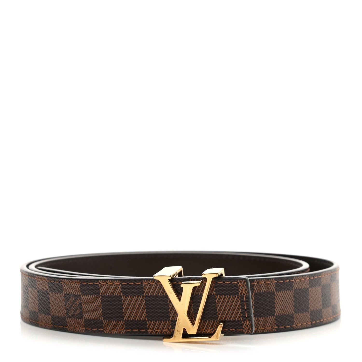 Louis Vuitton Mini Damier Ebene 25mm LV Initiales Belt 85 34 1 of 5