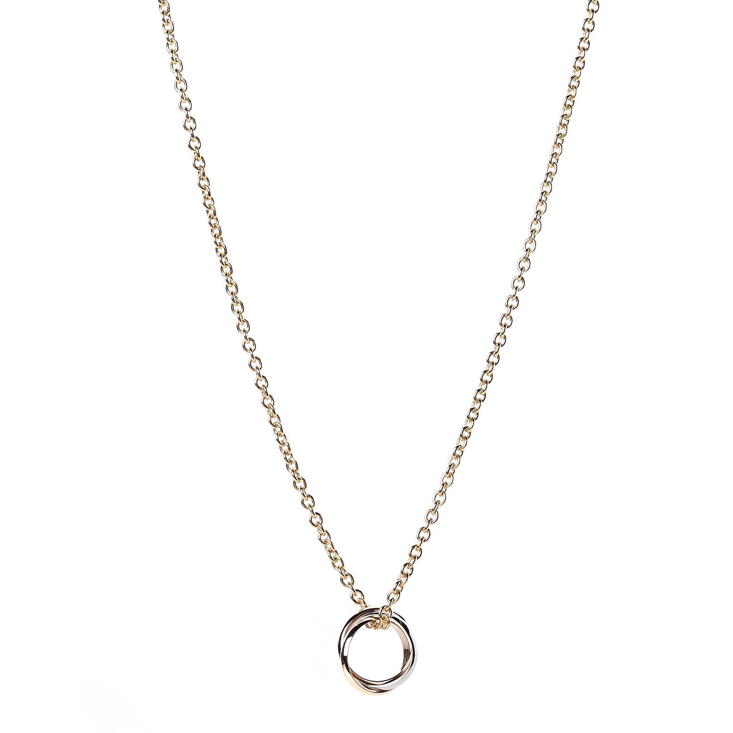 Cartier 18K Pink Yellow White Gold Trinity Pendant Necklace 1 of 6
