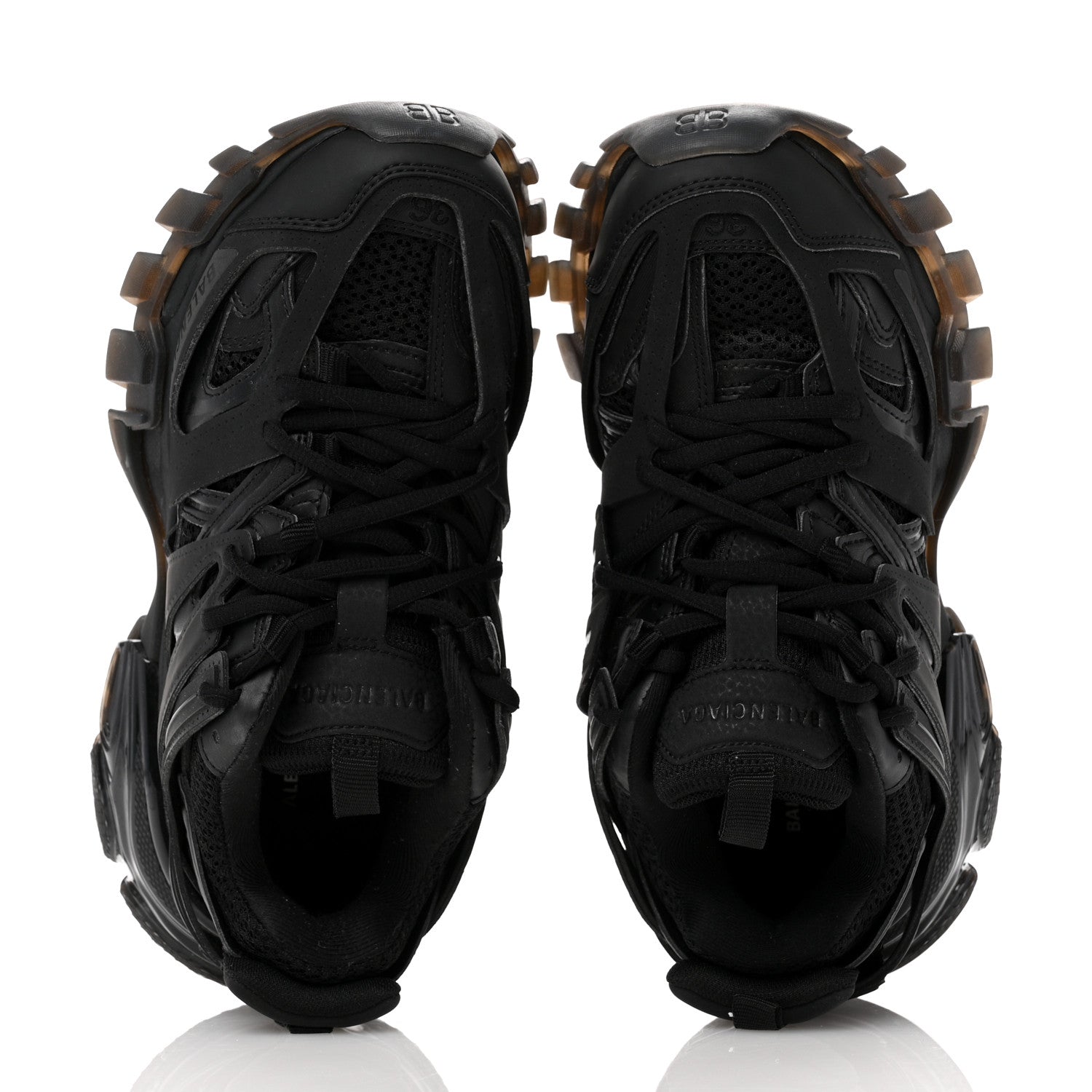 Balenciaga Rubber Mesh Fabric Womens Track Sneakers 36 Black 2 of 8