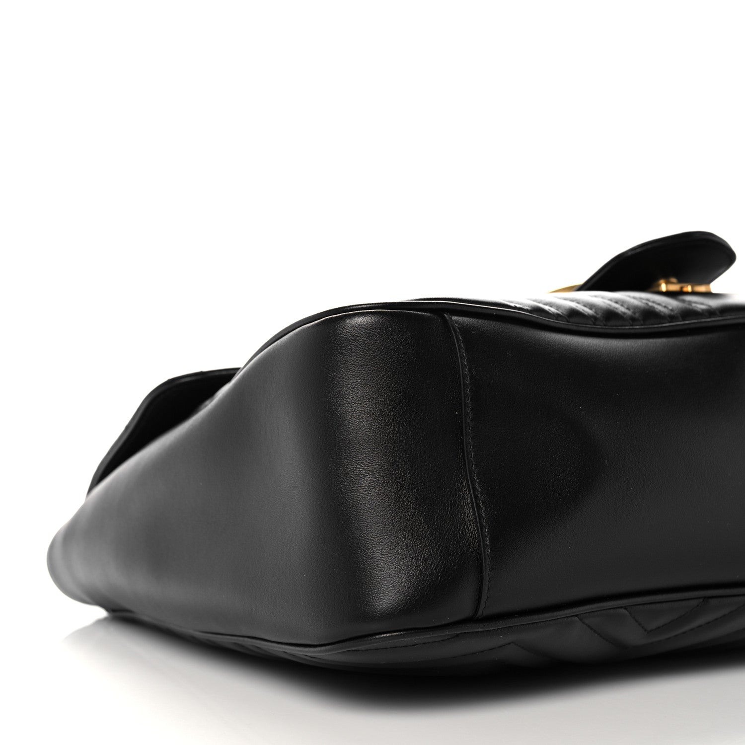 Gucci Calfskin Matelasse Large GG Marmont Shoulder Bag Black 10 of 13